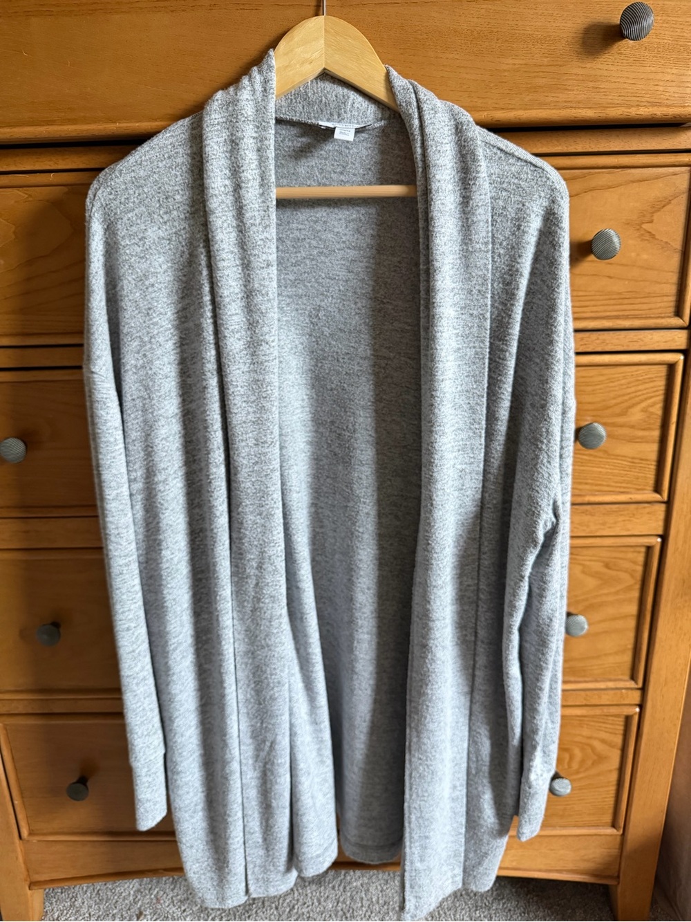 Daily Ritual Soft Cozy Open Front Cardigan Size XL Gray Womens Long Sleeves Fall